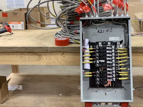 New breaker panel wired and labeled